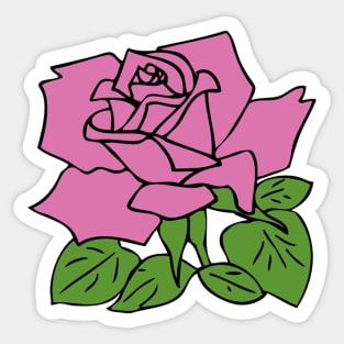 Pink Rose Print Sticker